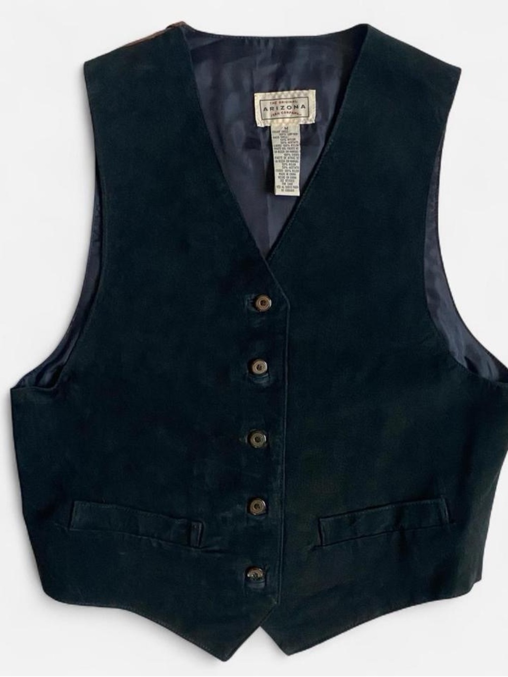 Vintage 90s y2k black leather vest